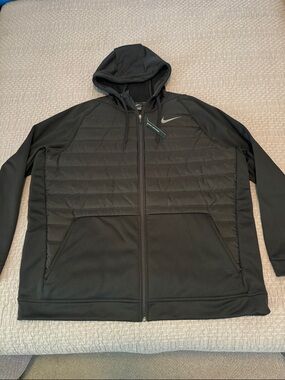 Nike Zip Up Puffer Hooded Sweatshirt